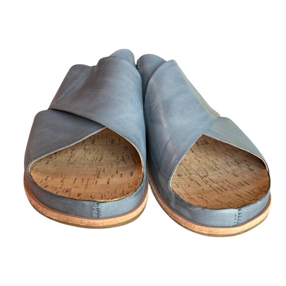 Kork-Ease Steel Blue Tutsi Cross-Band Slides Minimalist Classic Comfort size 11 - Picture 3 of 15